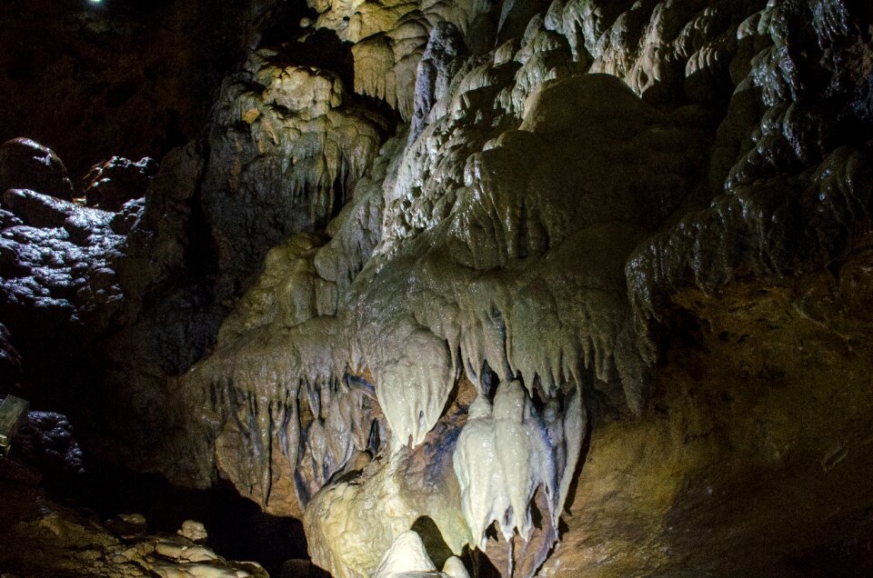 Stalactites calcite franconian switzerland