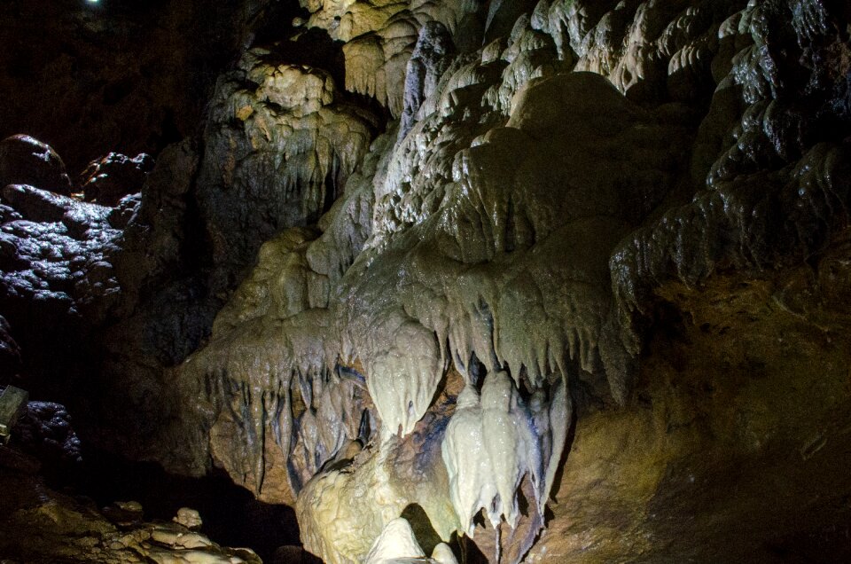 Stalactites calcite franconian switzerland photo