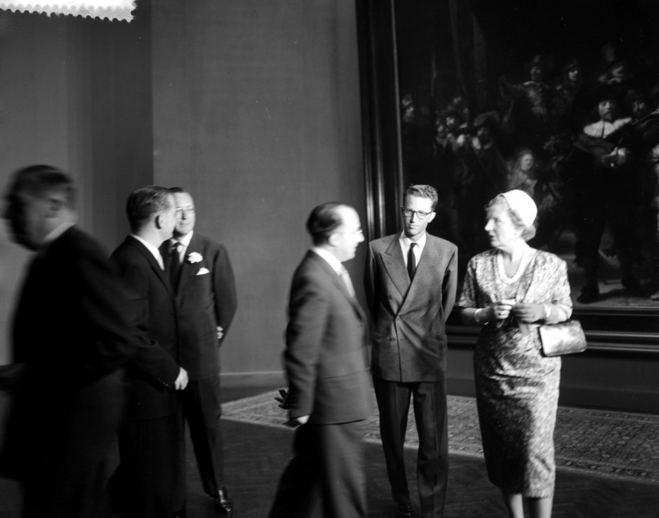 Statiebezoek koning Boudewijn , bezoek Rijksmuseum, aankomst, Bestanddeelnr 910-5028