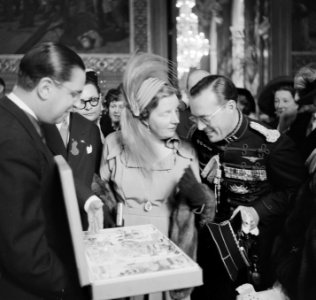 Staatsbezoek van koningin Juliana aan Frankrijk. Op het stadhuis, Bestanddeelnr 903-9824