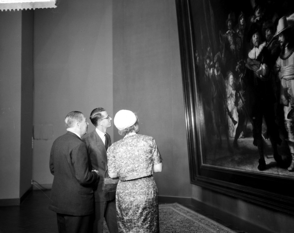 Statiebezoek koning Boudewijn , bezoek Rijksmuseum, aankomst, Bestanddeelnr 910-5024