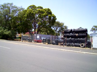 Stacks of tyres - Warrona Tyre & Mechanical (E37@WTW2013)