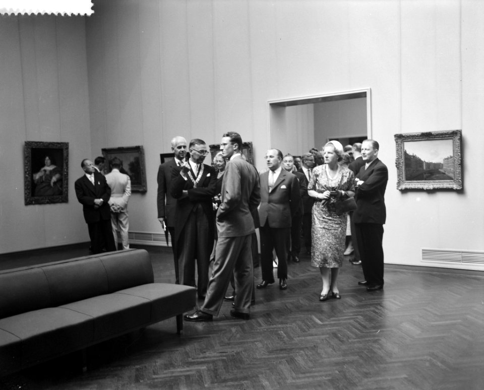 Statiebezoek koning Boudewijn , bezoek Rijksmuseum, aankomst, Bestanddeelnr 910-5021