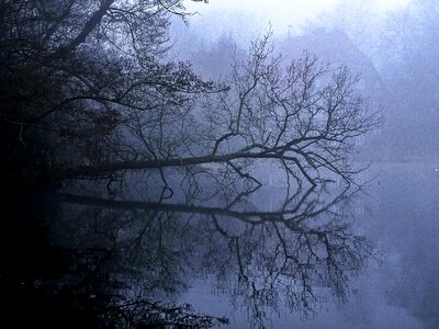 Fog water landscape photo