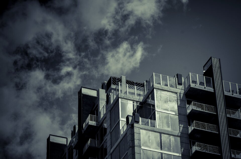 City dark downtown