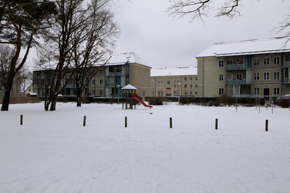 Stadtpark Konradsberg Hennigsdorf with snow 2021-02-09 04