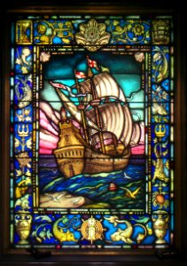 Stained Glass, Flower Mausoleum, Allegheny Cemetery, 2015-07-20, 01