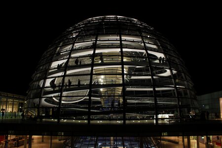 Bundestag glass dome building photo