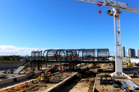 Stadium Railway Station construction, May 2016 03