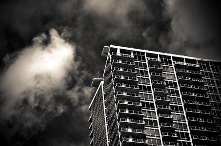 City clouds contemporary photo