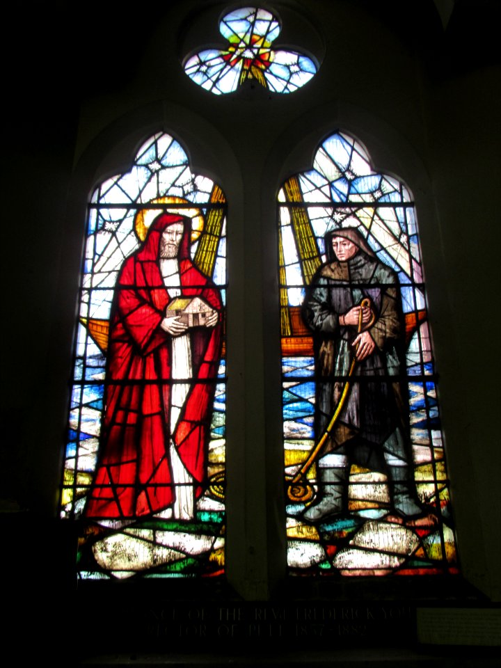Stained glass, St Mary and St Peter, Pett 01