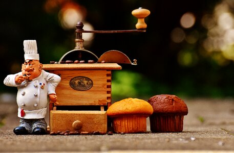 Figure cake coffee photo