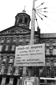 Stad-In Expressspeciale GVB-lijn, aankondigingsbord, Bestanddeelnr 928-7772