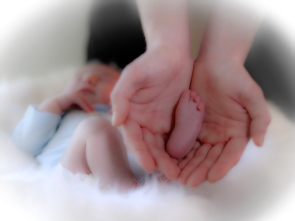 Maternity mom young child