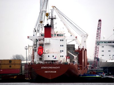 Stadiongracht IMO 9202508 in de Hornhaven, Port of Amsterdam
