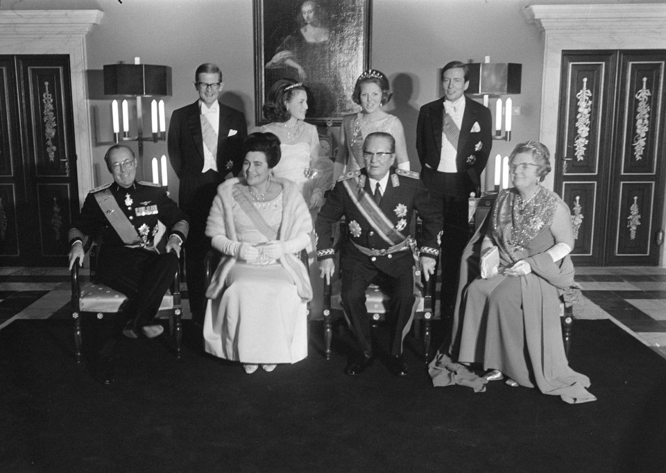 Staatsiefoto bezoek President Tito in Paleis op de Dam, Amsterdam, Bestanddeelnr 923-9390