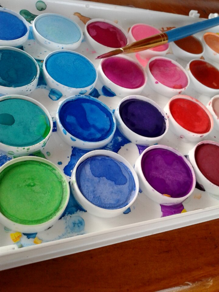 Color brushes canvas