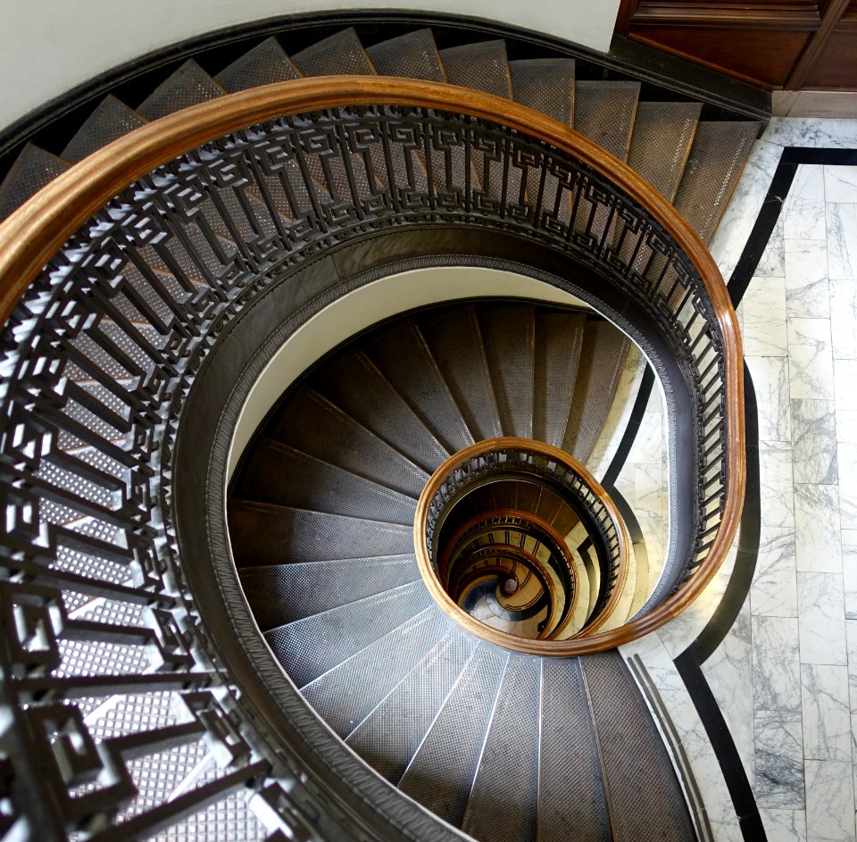 Stairway, Mechanics' Institute - San Francisco, CA - DSC03342