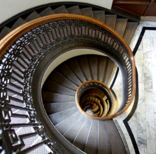 Stairway, Mechanics' Institute - San Francisco, CA - DSC03342