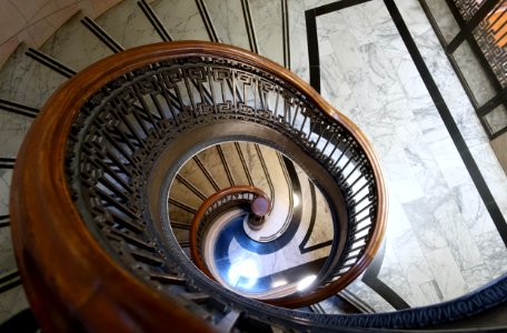 Stairway, Mechanics' Institute - San Francisco, CA - DSC03353
