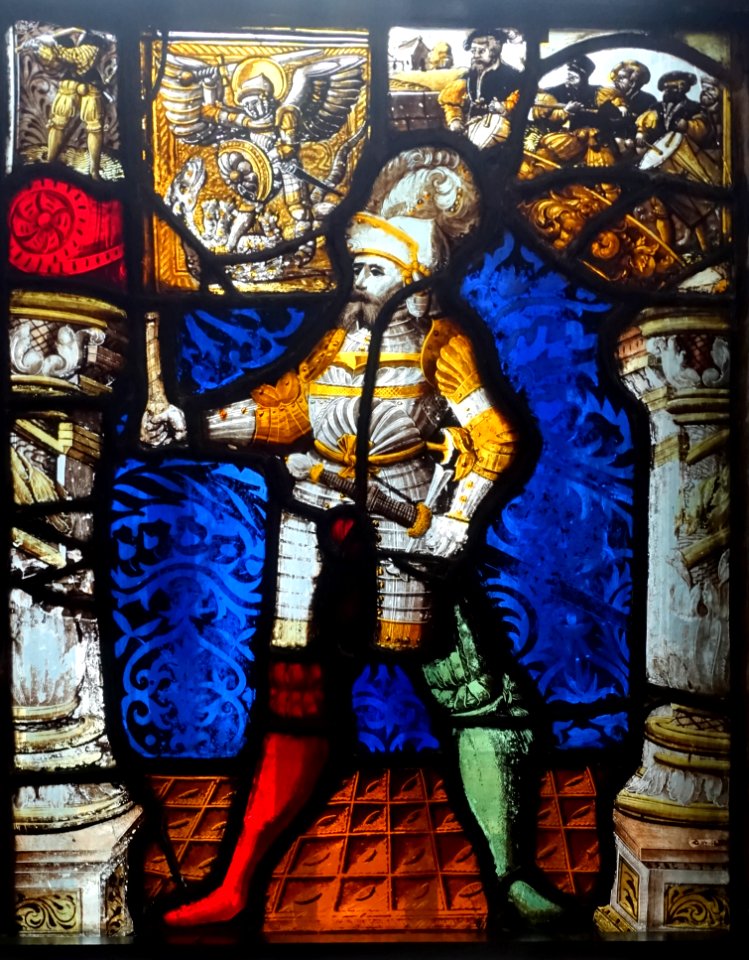 Stained-glass panel, Switzerland, 1400s to late 1600s - Morgan Library & Museum - New York City - DSC06544