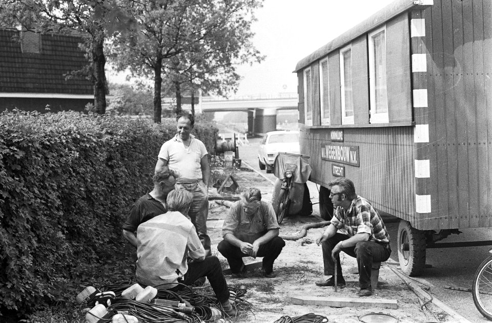 Stakers op de rijksweg Amsterdam-Utrecht, Bestanddeelnr 924-5460