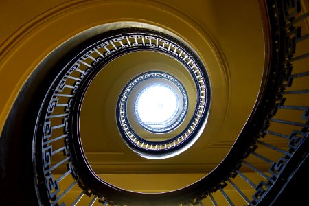 Stairway, Mechanics' Institute - San Francisco, CA - DSC03356