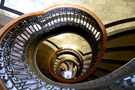Stairway, Mechanics' Institute - San Francisco, CA - DSC03347