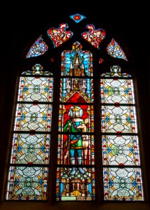 Stained-glass window of Sint-Quintinuskathedraal 2010-02-27 05