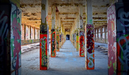 Graffiti old abandoned