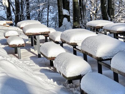 Benches mountains biel photo