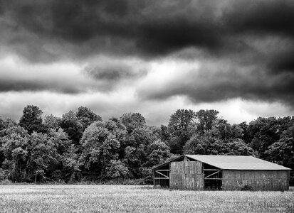 Sky rural country barn