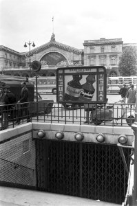 Stakingen in Frankrijk. Metro-stations gesloten Gare de lEst, Bestanddeelnr 921-3734