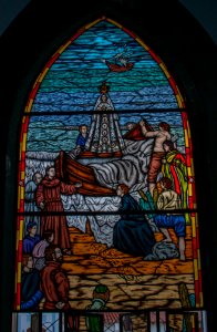 Stained glass window in Basilica of Our Lady of the Valley 03