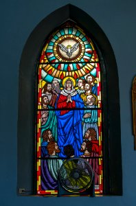 Stained glass window in Basilica of Our Lady of the Valley 11