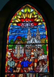 Stained glass window in Basilica of Our Lady of the Valley 07