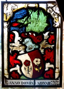 Stained glass panel, Switzerland, c.1500-1525 with later restoration and additions - Waddesdon Manor - Buckinghamshire, England - DSC07805