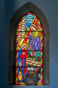 Stained glass window in Basilica of Our Lady of the Valley 09