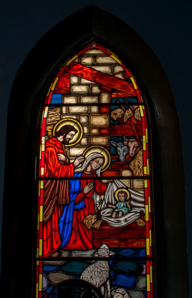Stained glass window in Basilica of Our Lady of the Valley 08