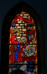 Stained glass window in Basilica of Our Lady of the Valley 08