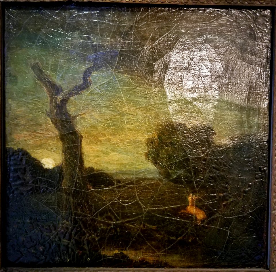 Stag in the Forest of Arden, by Albert Pinkham Ryder, c. 1897, oil on canvas - Hyde Collection - Glens Falls, NY - 20180224 123107