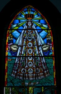 Stained glass window in Basilica of Our Lady of the Valley 05