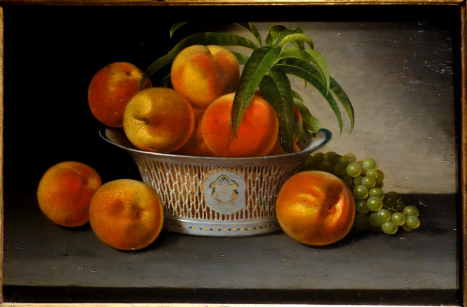 Still Life with Peaches by Raphaelle Peale, 1821, oil on panel - Brooklyn Museum - DSC09432