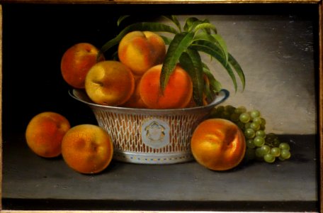 Still Life with Peaches by Raphaelle Peale, 1821, oil on panel - Brooklyn Museum - DSC09432