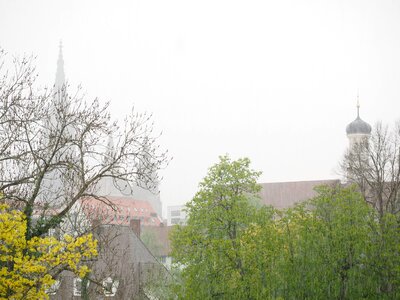 Storm ulm cathedral autumn weather photo