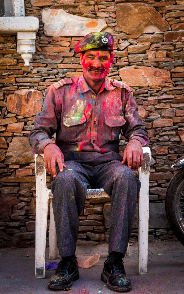 Festive holi colors