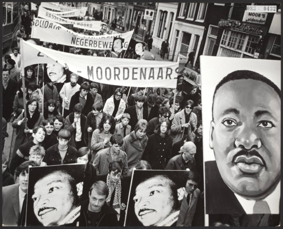 Stille optocht voor Martin Luther King, Bestanddeelnr 083-0432
