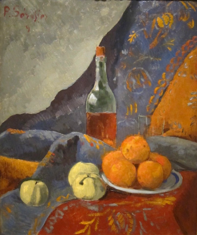 Still Life with Bottle and Fruit by Paul Sérusier, 1909