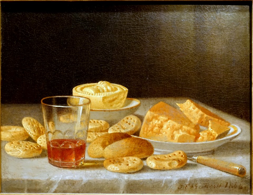 Still life by John F. Francis, American, 1866, oil on canvas - Princeton University Art Museum - DSC06901