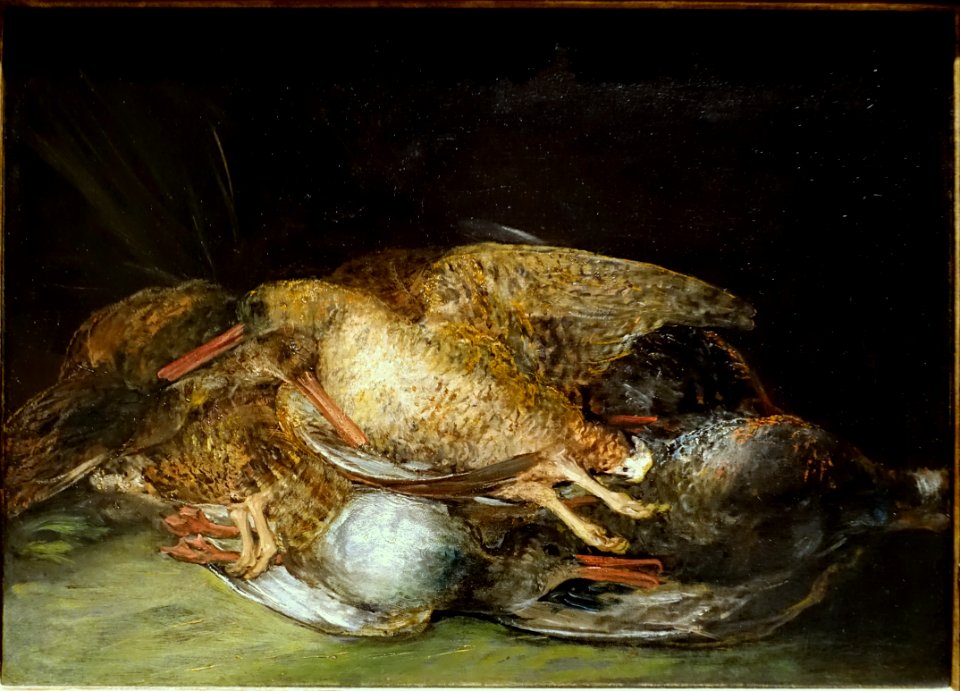 Still life with Woodcocks, by Francisco José de Goya y Lucientes, Spanish, c. 1808-1812, oil on canvas - Meadows Museum - Southern Methodist University - DSC05329